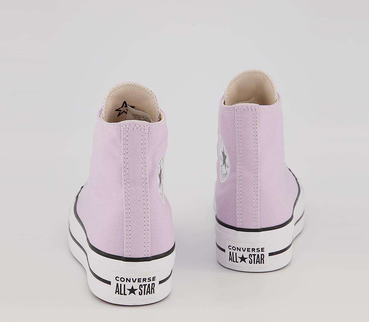 Converse All Star Lift Hi Platform Trainers Converse All Star Lift Hi Platform Trainers Pale Amethyst White