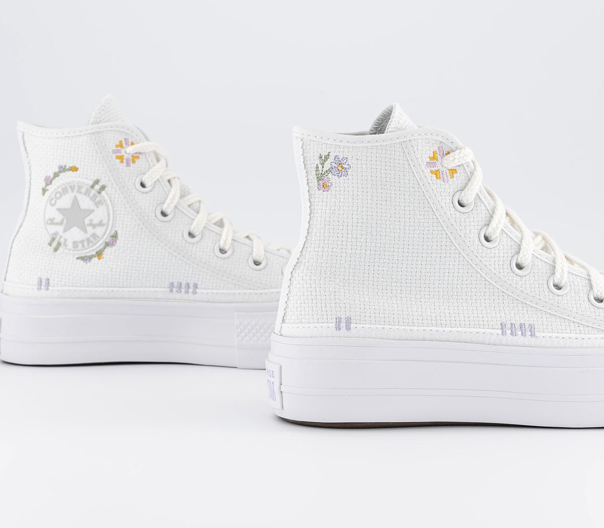 ConverseAll Star Lift Hi Platform Trainers ConverseAll Star Lift Hi Platform TrainersWhite Moonstone Violet Mouse