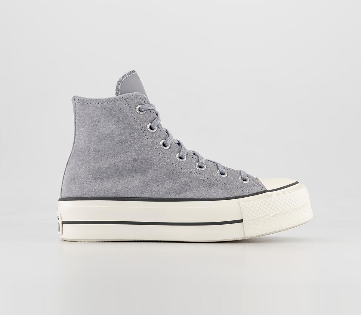 Platform best sale converse grey