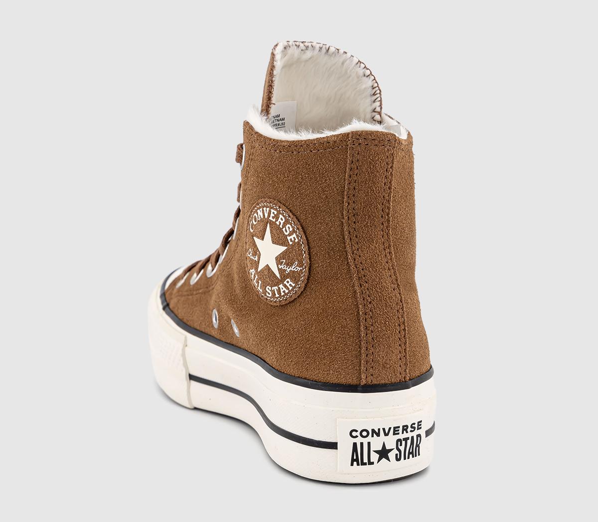 Converse All Star Lift Hi Platform Trainers Clove Brown Egret Black ...