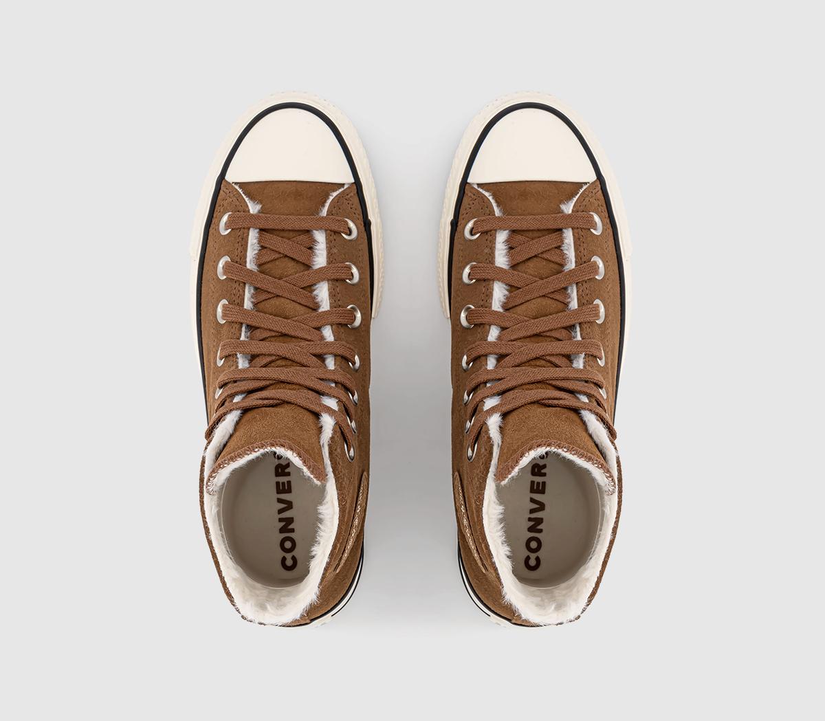 Converse All Star Lift Hi Platform Trainers Converse All Star Lift Hi Platform Trainers Clove Brown Egret Black