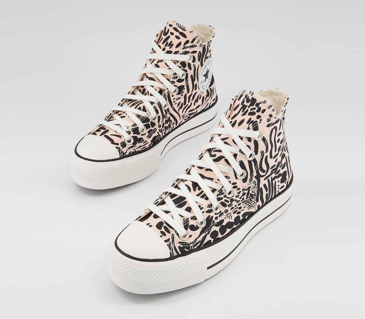ConverseAll Star Lift Hi TrainersCrimson Tint Animal Black