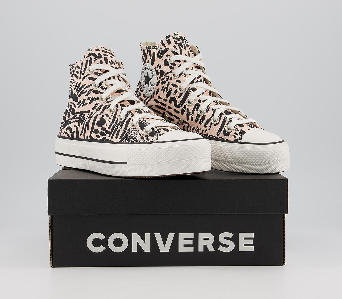 ConverseAll Star Lift Hi TrainersCrimson Tint Animal Black