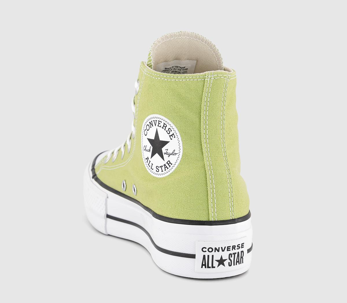 ConverseAll Star Lift Hi Trainers Vitality Green White Black