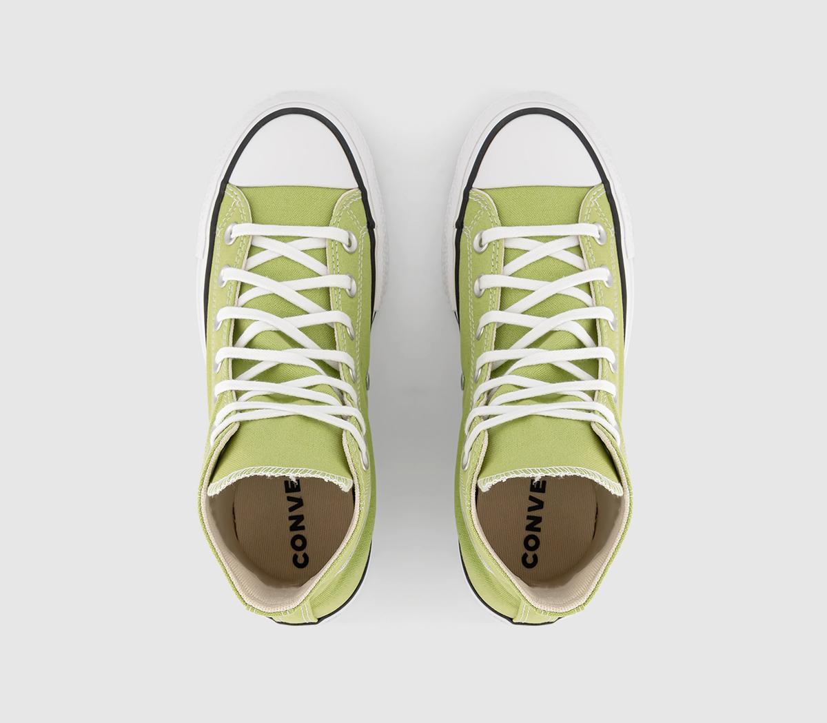 ConverseAll Star Lift Hi Trainers Vitality Green White Black