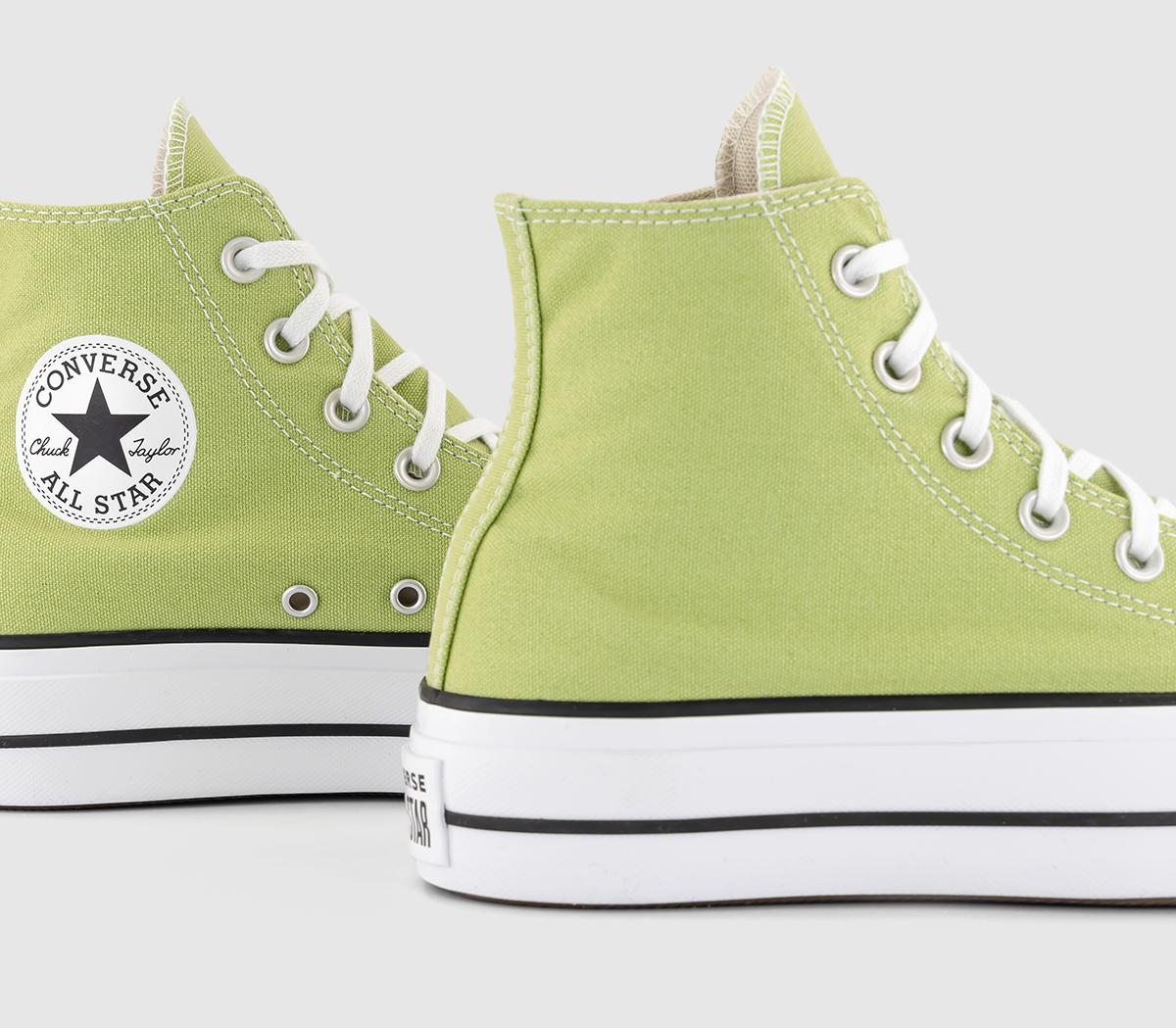 ConverseAll Star Lift Hi Trainers Vitality Green White Black