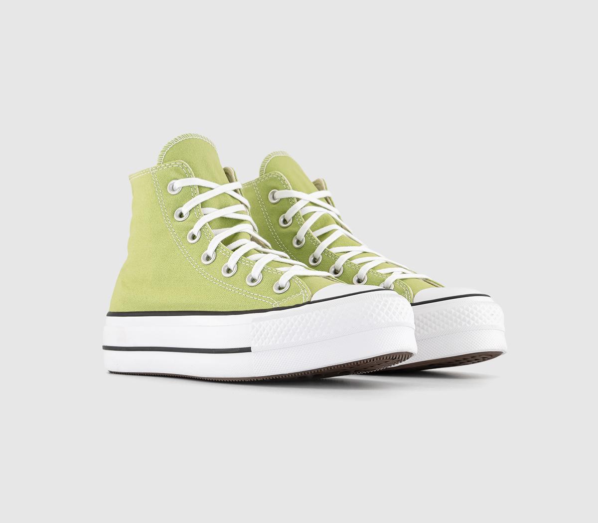 ConverseAll Star Lift Hi Trainers Vitality Green White Black