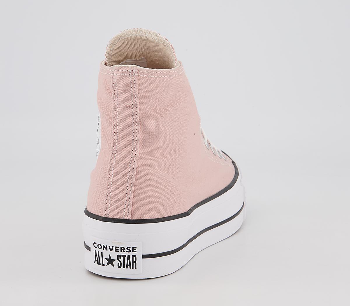 Converse All Star Lift Hi Platform Trainers Converse All Star Lift Hi Platform Trainers Pink Clay Black White