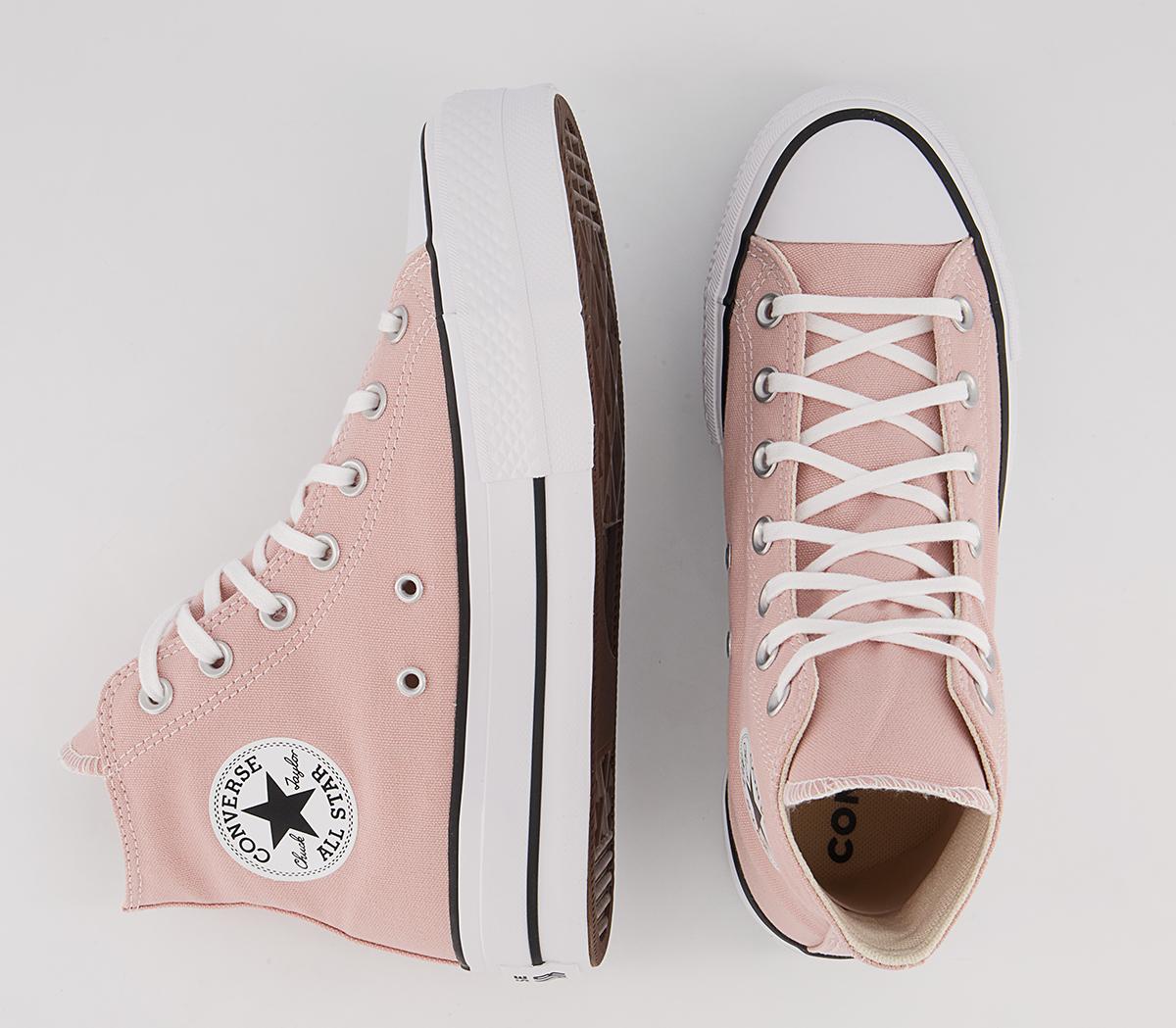 Converse All Star Lift Hi Platform Trainers Converse All Star Lift Hi Platform Trainers Pink Clay Black White