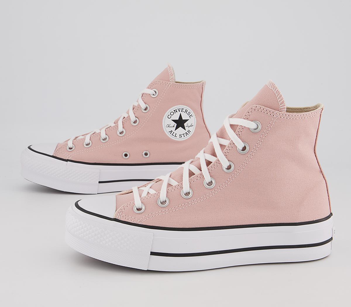 Converse All Star Lift Hi Platform Trainers Converse All Star Lift Hi Platform Trainers Pink Clay Black White