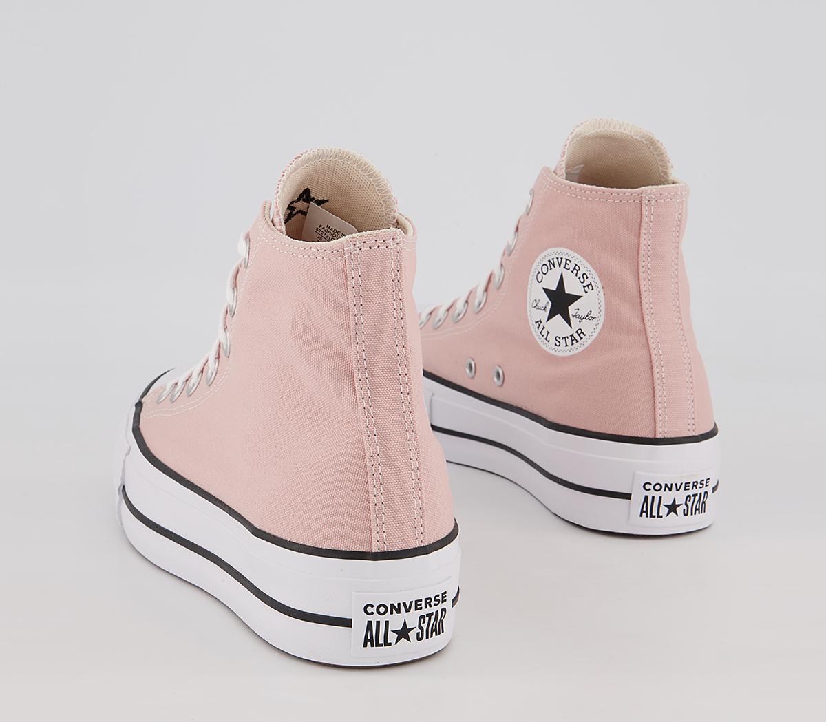 Converse All Star Lift Hi Platform Trainers Converse All Star Lift Hi Platform Trainers Pink Clay Black White