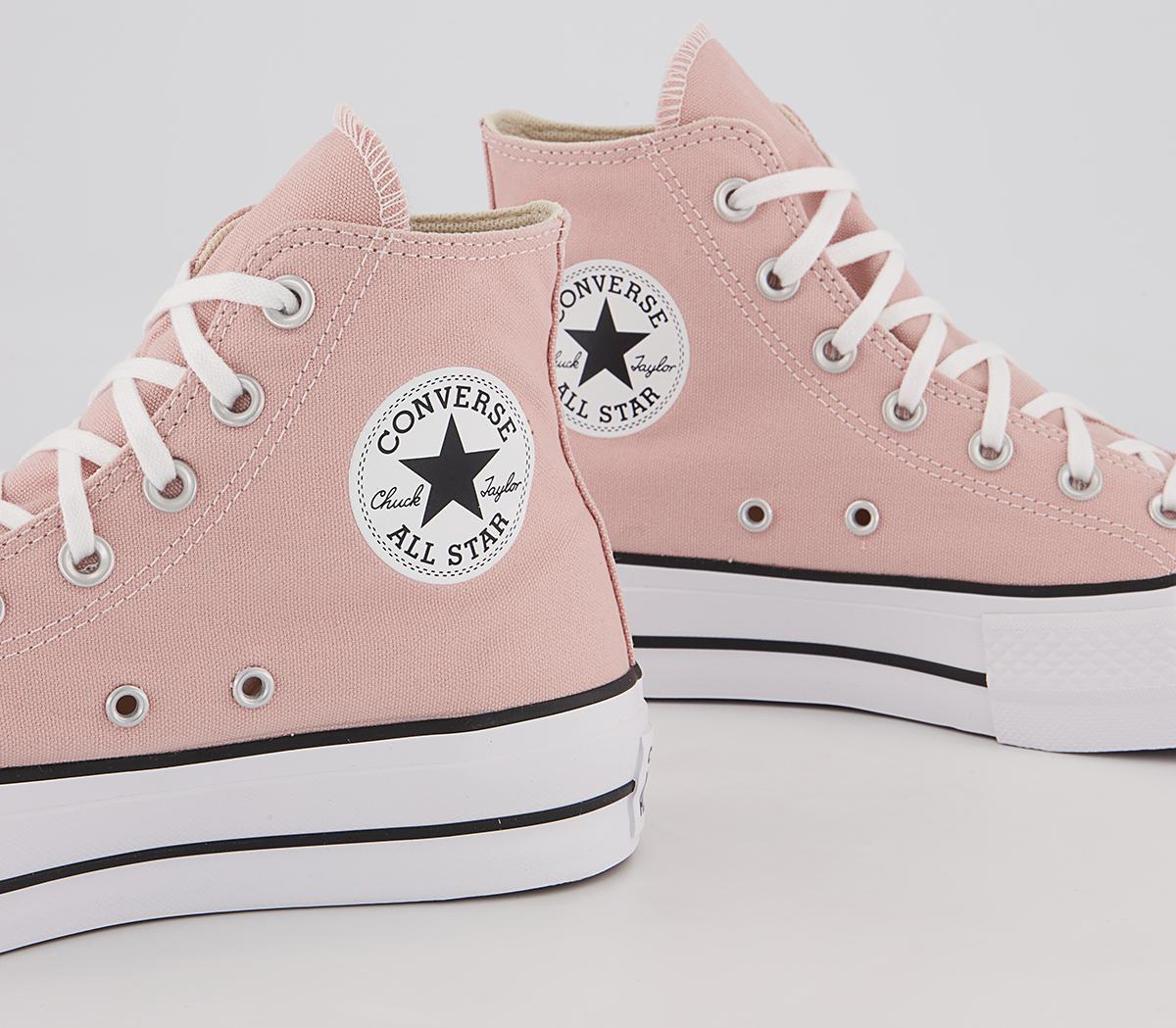 Converse All Star Lift Hi Platform Trainers Converse All Star Lift Hi Platform Trainers Pink Clay Black White