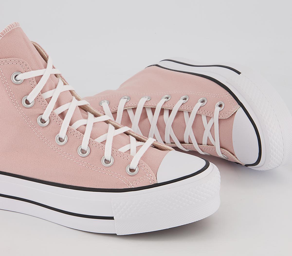 Converse All Star Lift Hi Platform Trainers Converse All Star Lift Hi Platform Trainers Pink Clay Black White