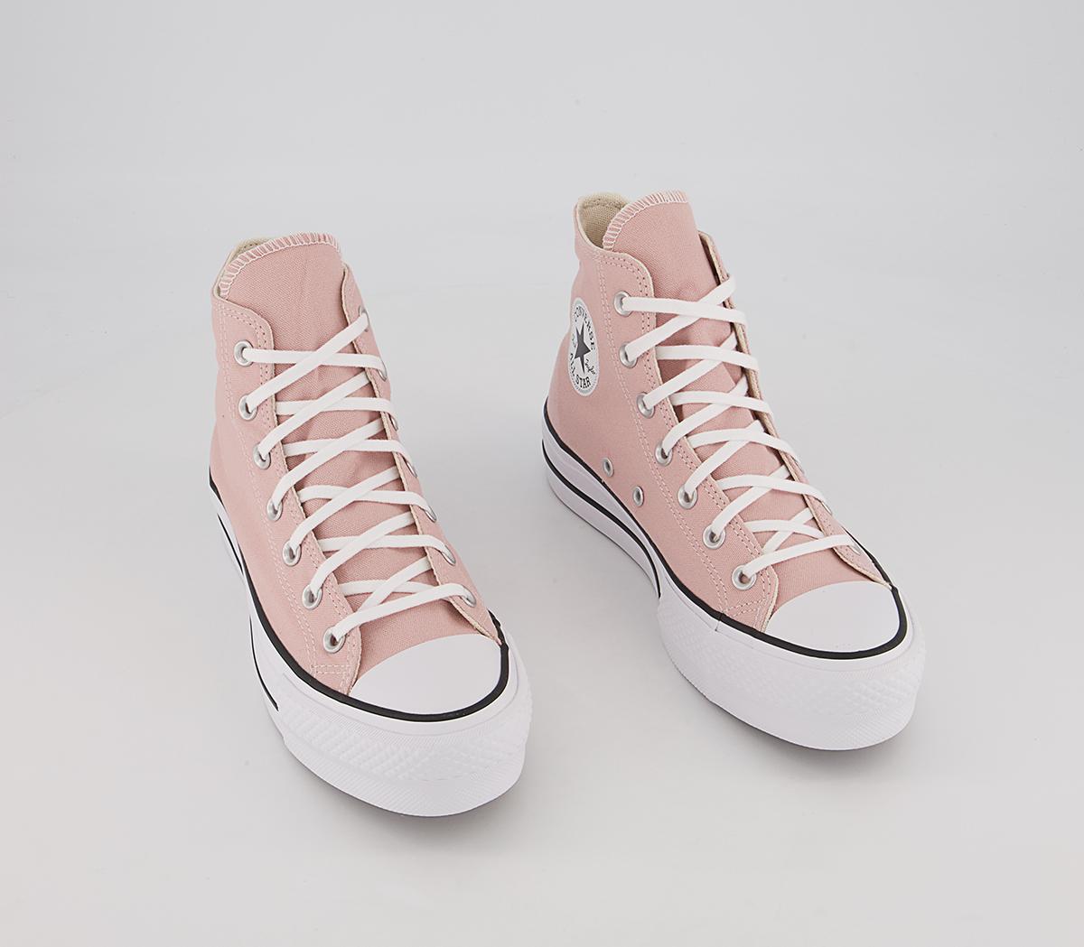 Converse All Star Lift Hi Platform Trainers Converse All Star Lift Hi Platform Trainers Pink Clay Black White