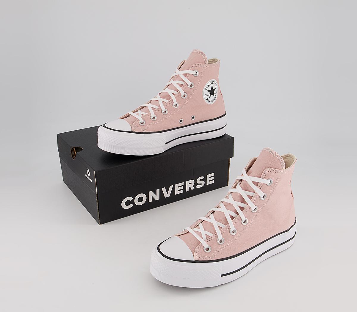Converse All Star Lift Hi Platform Trainers Converse All Star Lift Hi Platform Trainers Pink Clay Black White