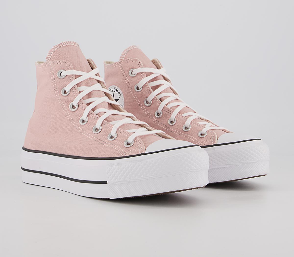 Converse All Star Lift Hi Platform Trainers Pink Clay Black White ...