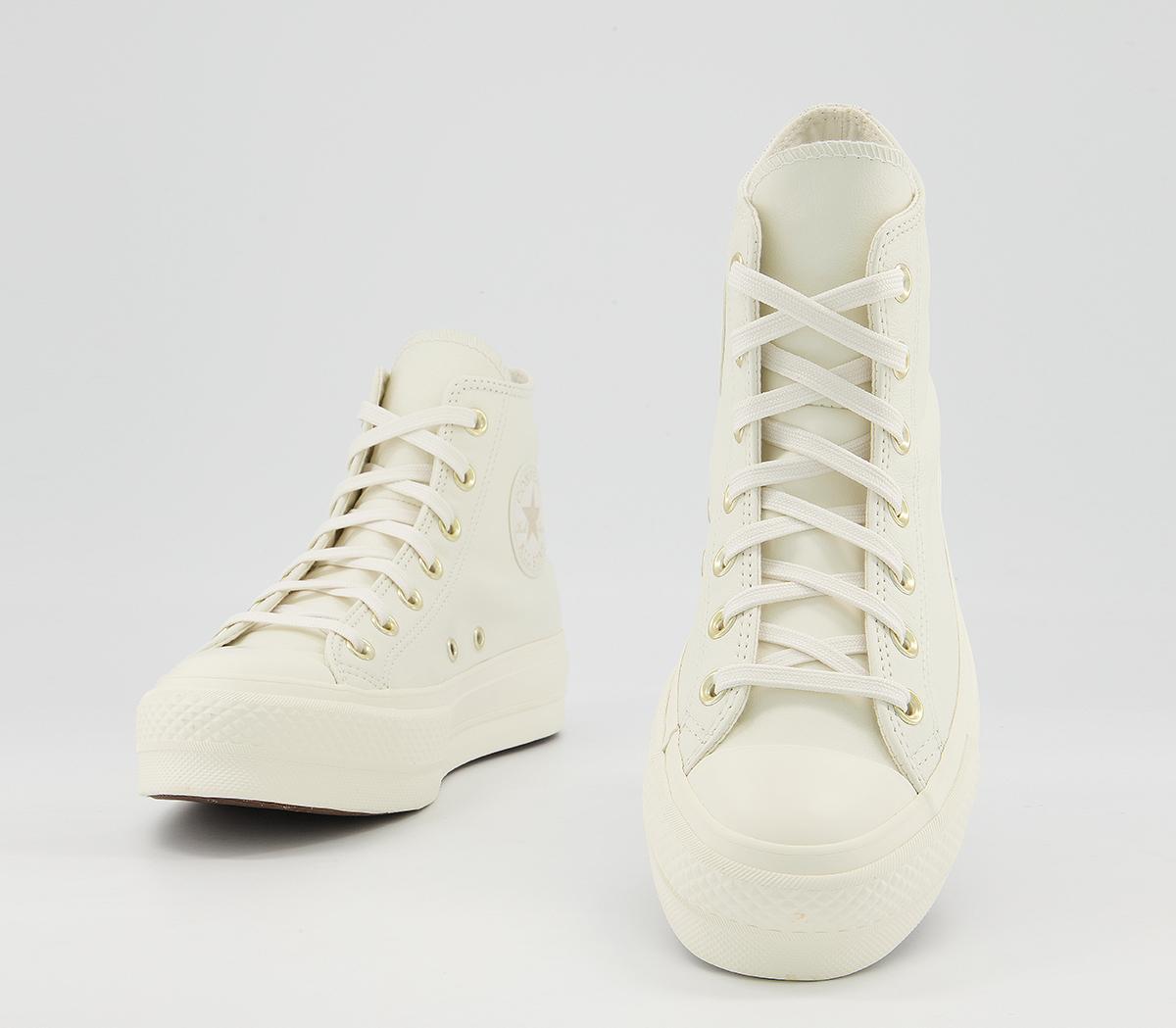 Converse All Star Lift Hi Platform Trainers Converse All Star Lift Hi Platform Trainers Beige Cream
