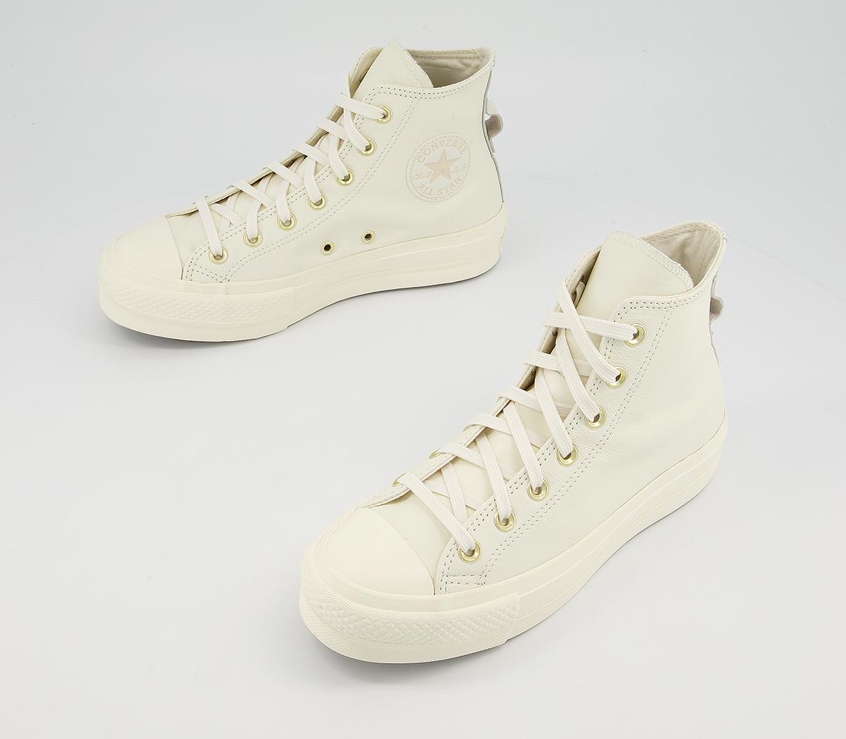 Converse All Star Lift Hi Platform Trainers Converse All Star Lift Hi Platform Trainers Beige Cream