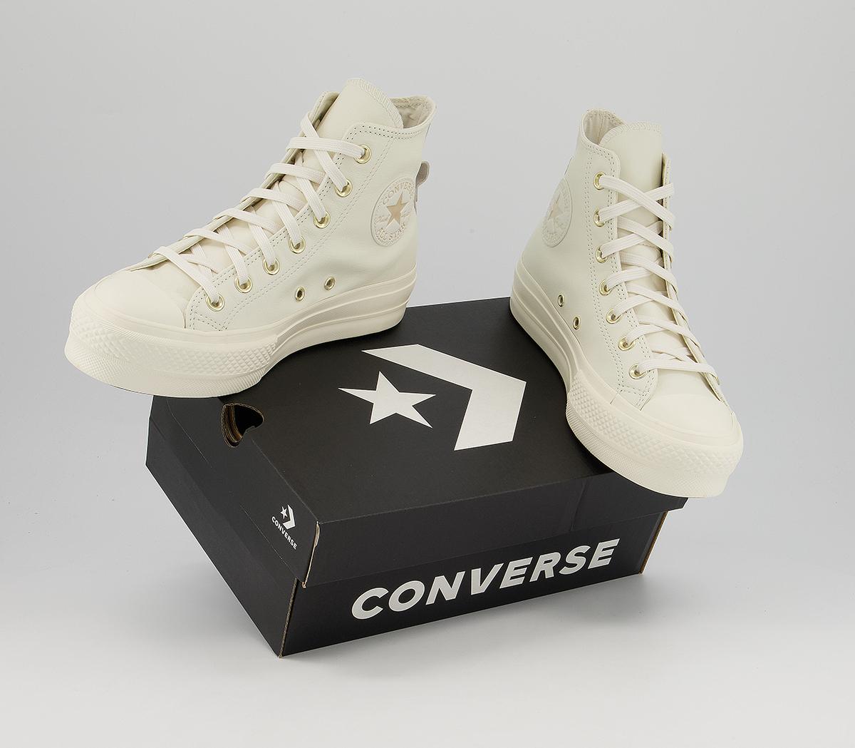 Converse All Star Lift Hi Platform Trainers Converse All Star Lift Hi Platform Trainers Beige Cream