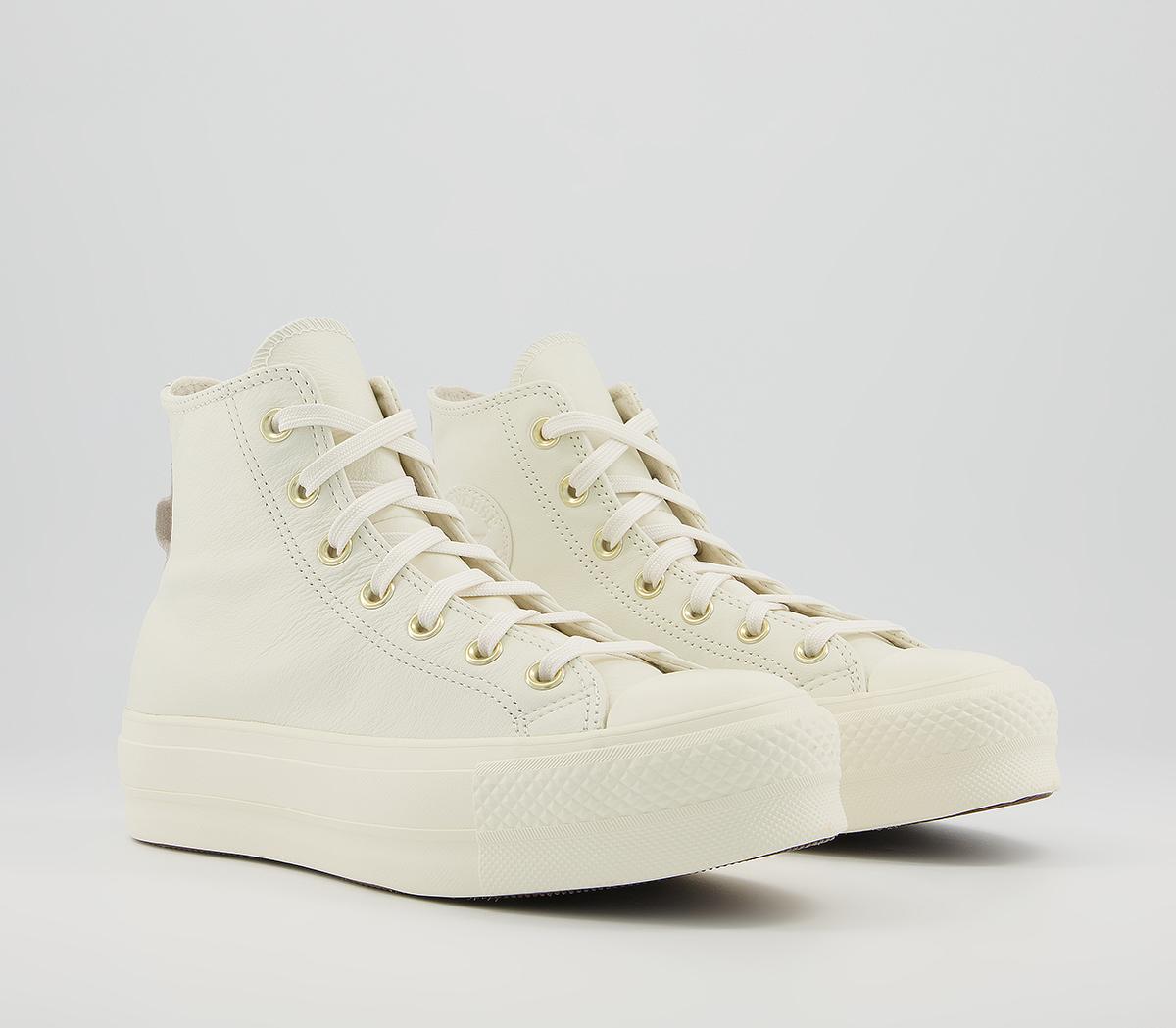 Converse All Star Lift Hi Platform Trainers Converse All Star Lift Hi Platform Trainers Beige Cream