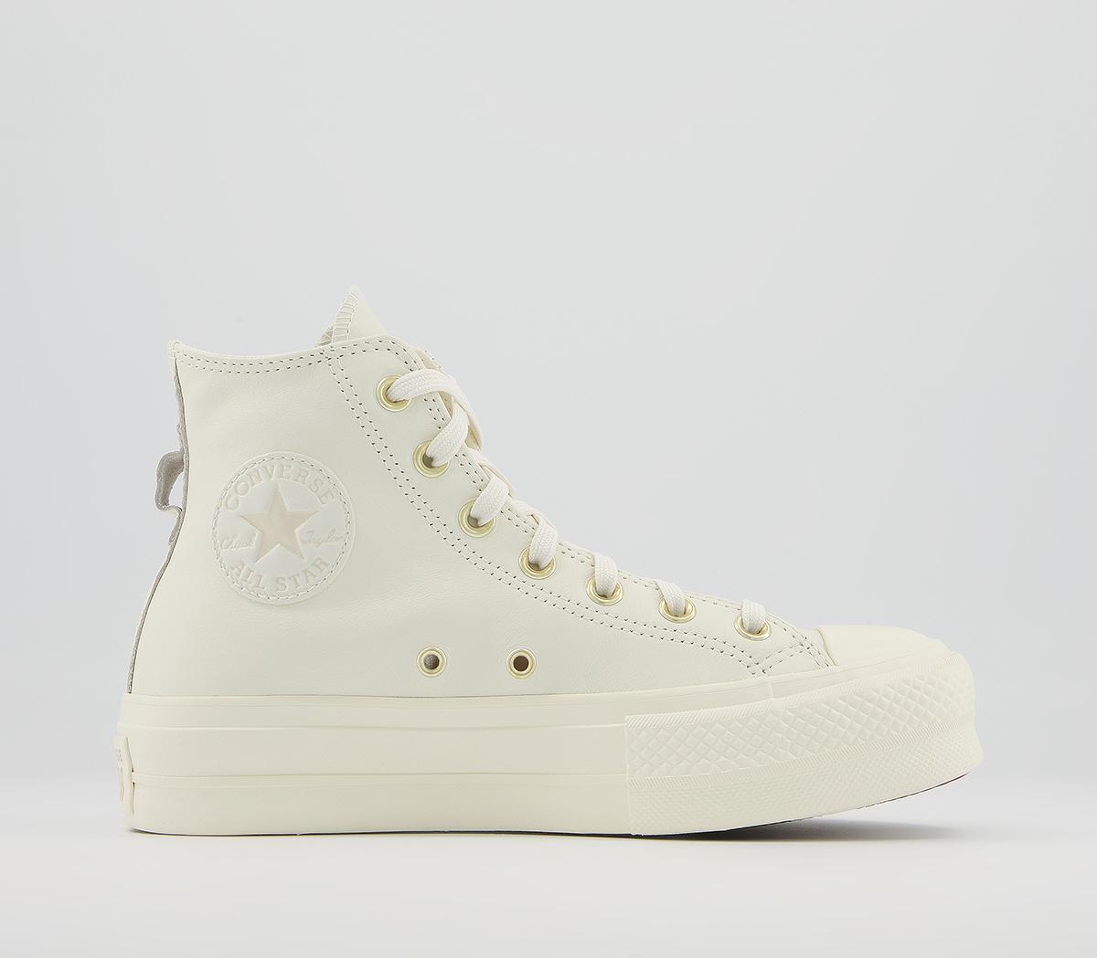 Converse All Star Lift Hi Platform Trainers Converse All Star Lift Hi Platform Trainers Beige Cream