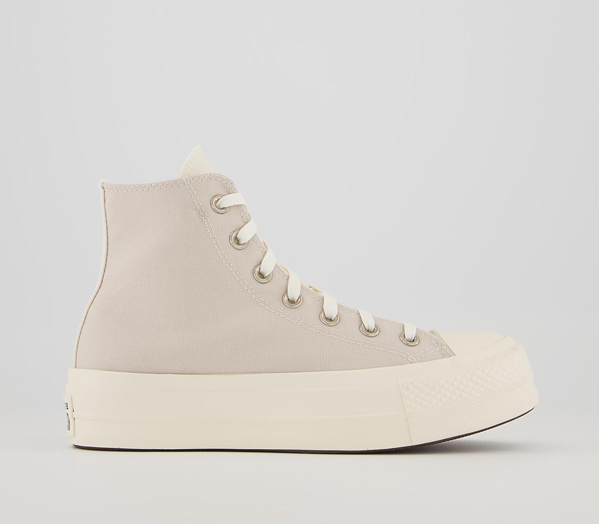 Converse All Star Lift Hi Platform Trainers Converse All Star Lift Hi Platform Trainers Hemp Desert Sand Egret