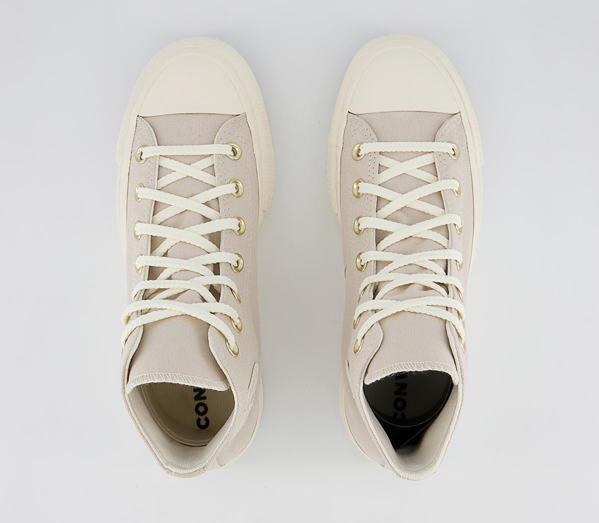 Converse All Star Lift Hi Trainers Converse All Star Lift Hi Trainers Desert Sand Egret Light Gold