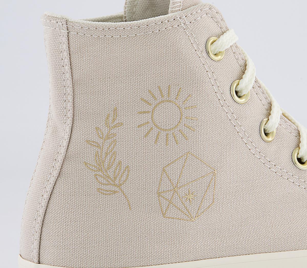Converse All Star Lift Hi Trainers Converse All Star Lift Hi Trainers Desert Sand Egret Light Gold