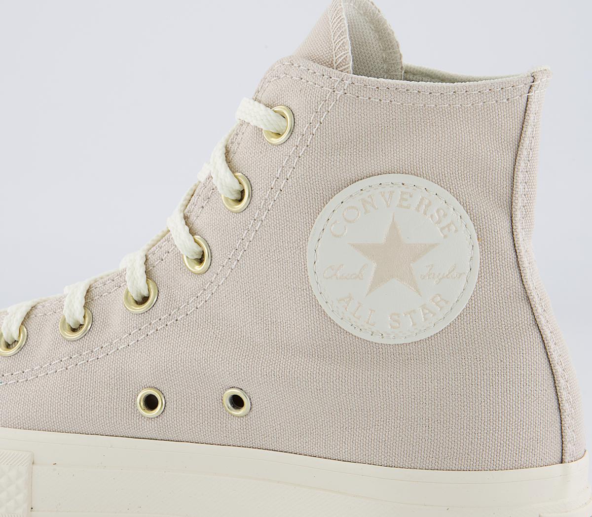 Converse All Star Lift Hi Trainers Converse All Star Lift Hi Trainers Desert Sand Egret Light Gold