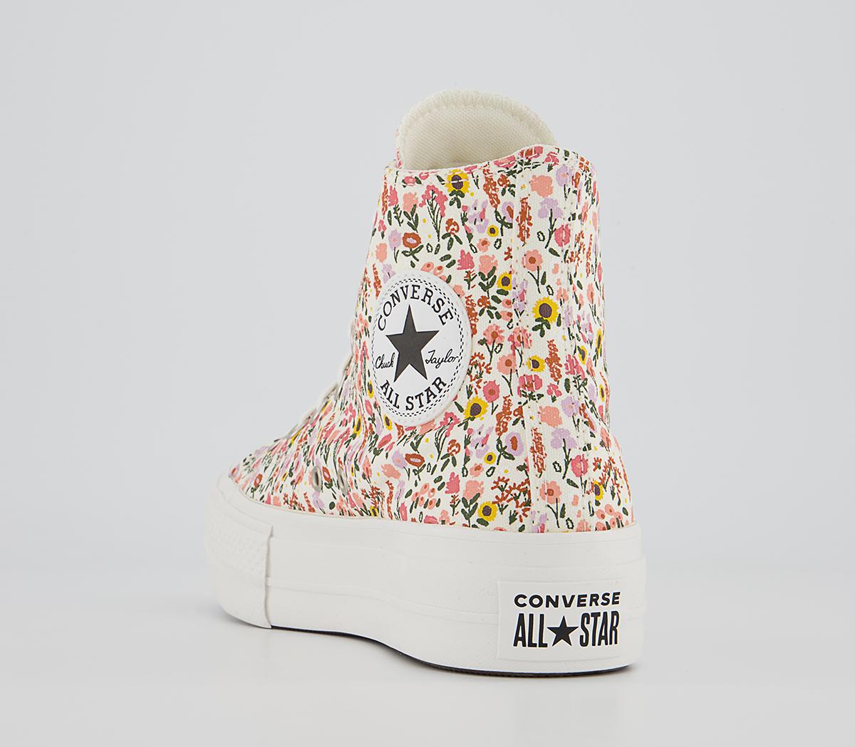 Converse All Star Lift Hi Trainers Converse All Star Lift Hi Trainers Natural Ivory Terracotta Pink Quartz