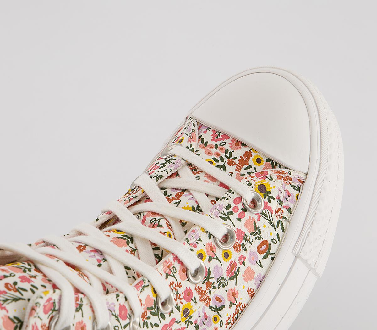 Converse All Star Lift Hi Trainers Converse All Star Lift Hi Trainers Natural Ivory Terracotta Pink Quartz