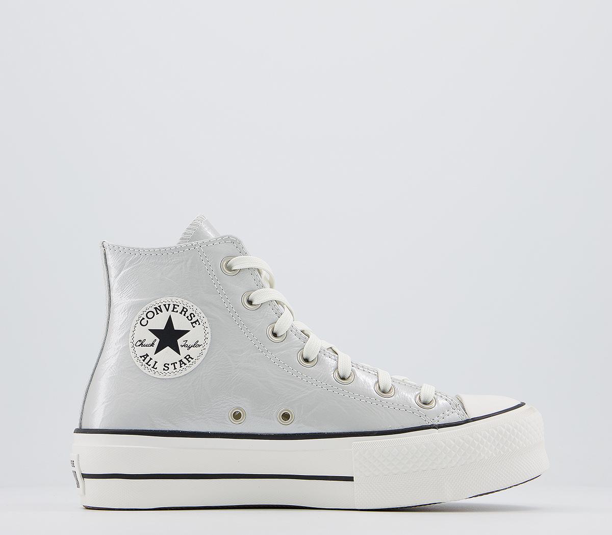 ConverseAll Star Lift Hi TrainersSilver Crinkle Metallic