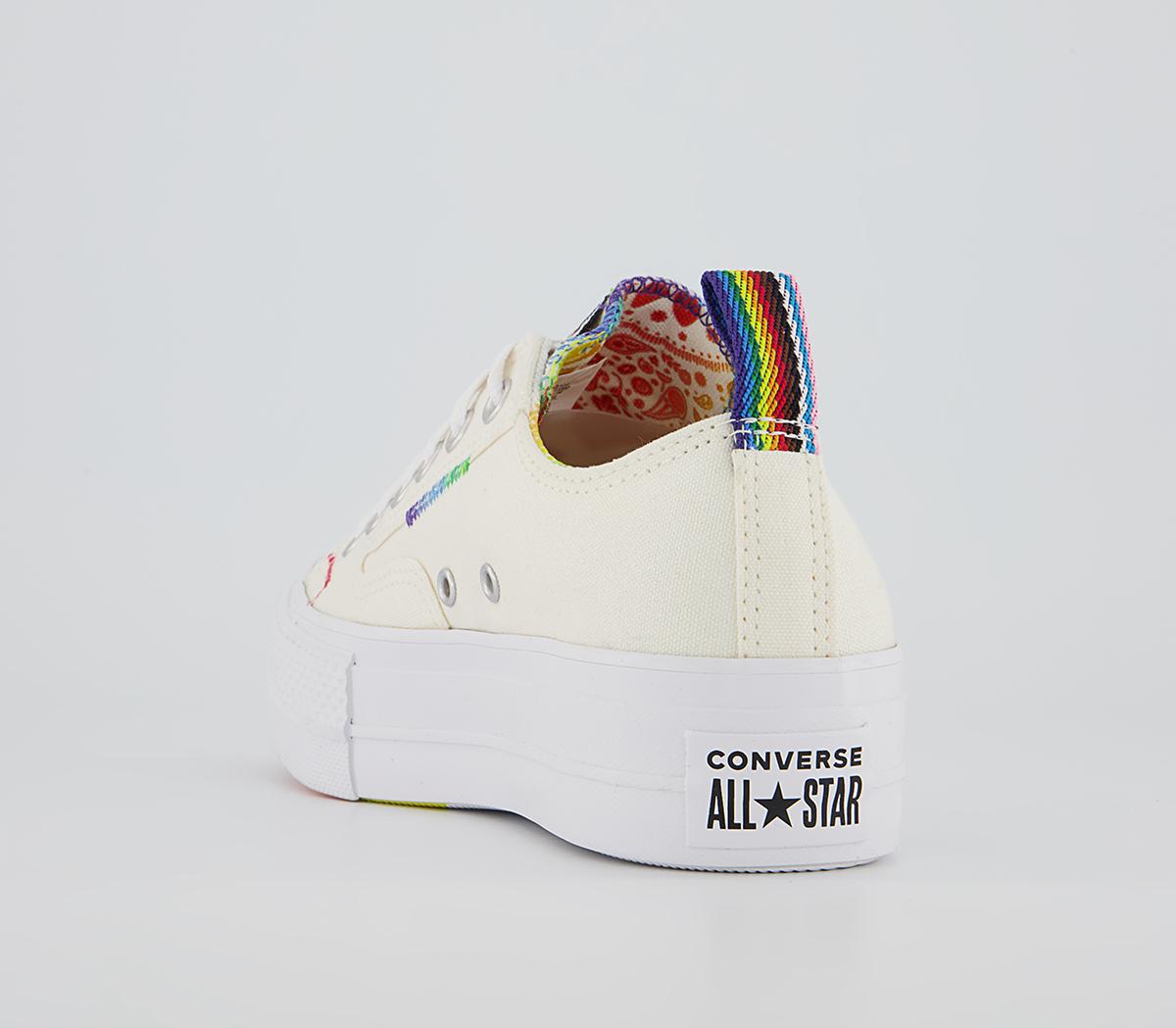 Converse All Star Lift Hi Trainers Converse All Star Lift Hi Trainers Egret Pride Multi