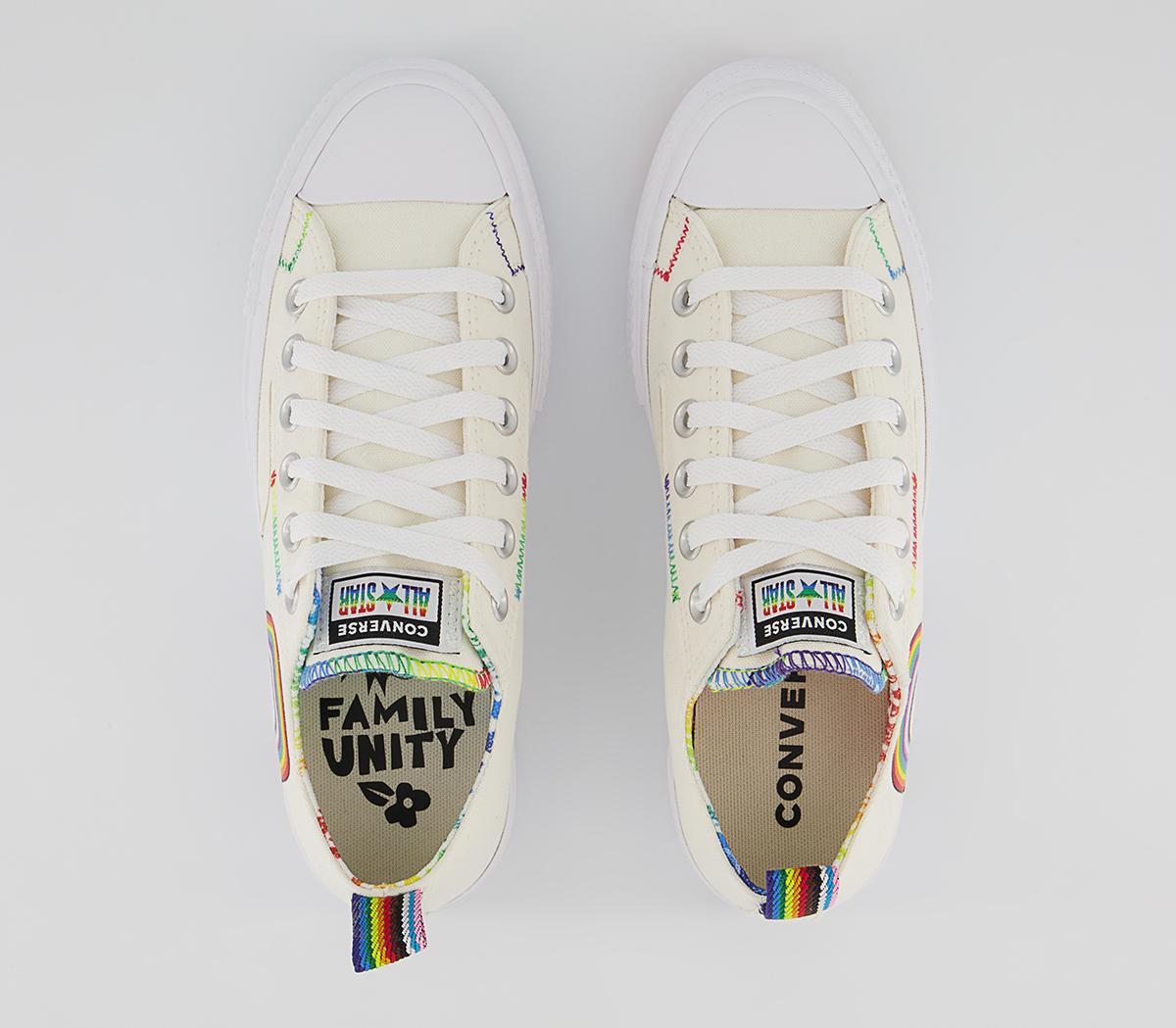 Converse All Star Lift Hi Trainers Converse All Star Lift Hi Trainers Egret Pride Multi