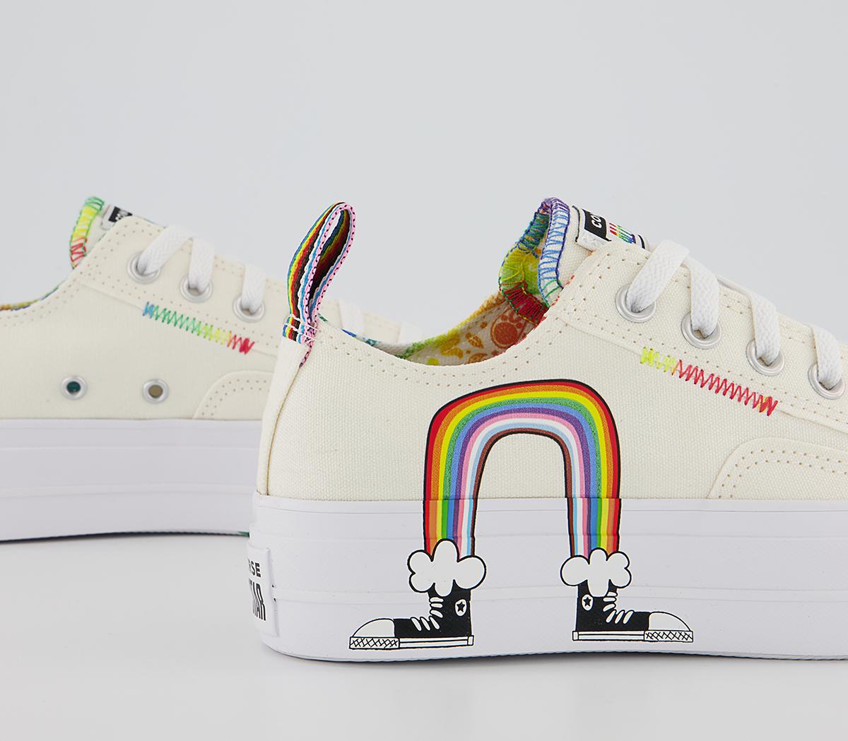 Converse All Star Lift Hi Trainers Converse All Star Lift Hi Trainers Egret Pride Multi