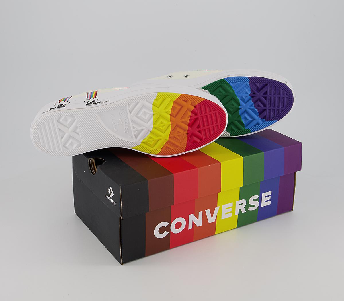 Converse All Star Lift Hi Trainers Converse All Star Lift Hi Trainers Egret Pride Multi
