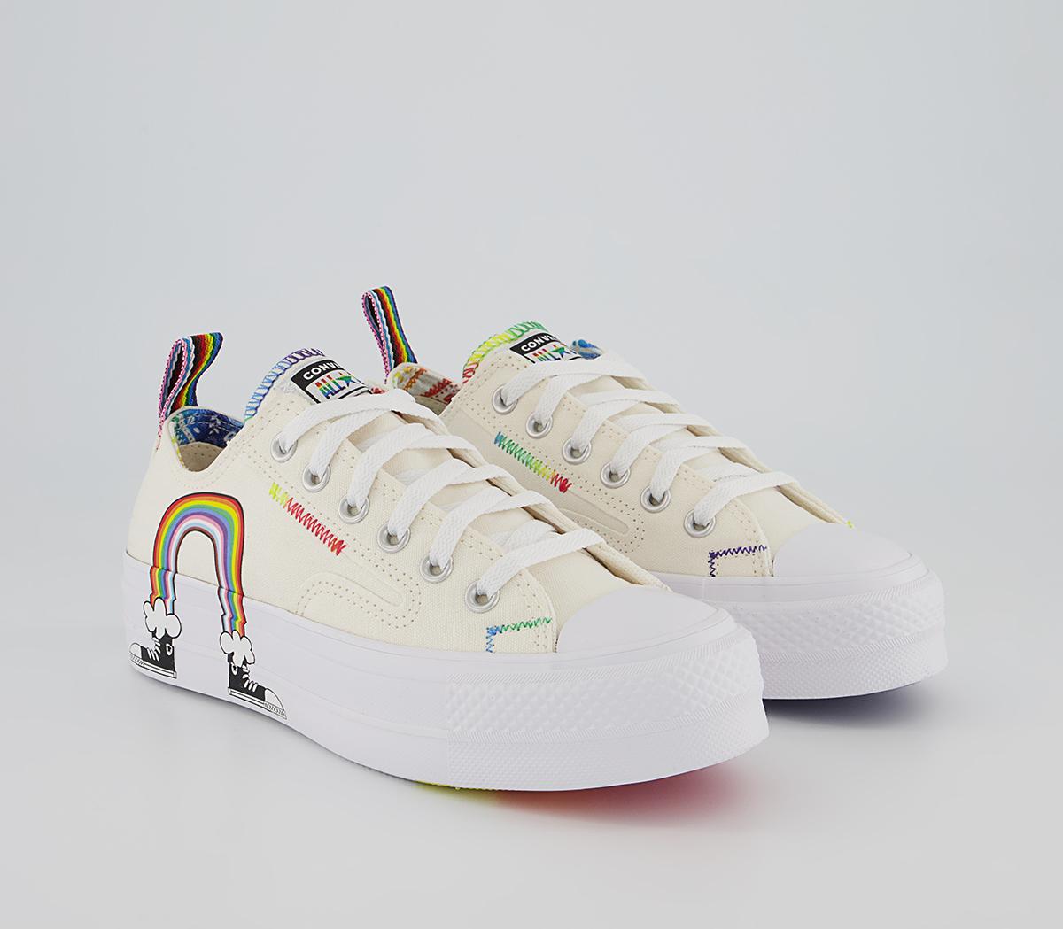 Converse All Star Lift Hi Trainers Converse All Star Lift Hi Trainers Egret Pride Multi