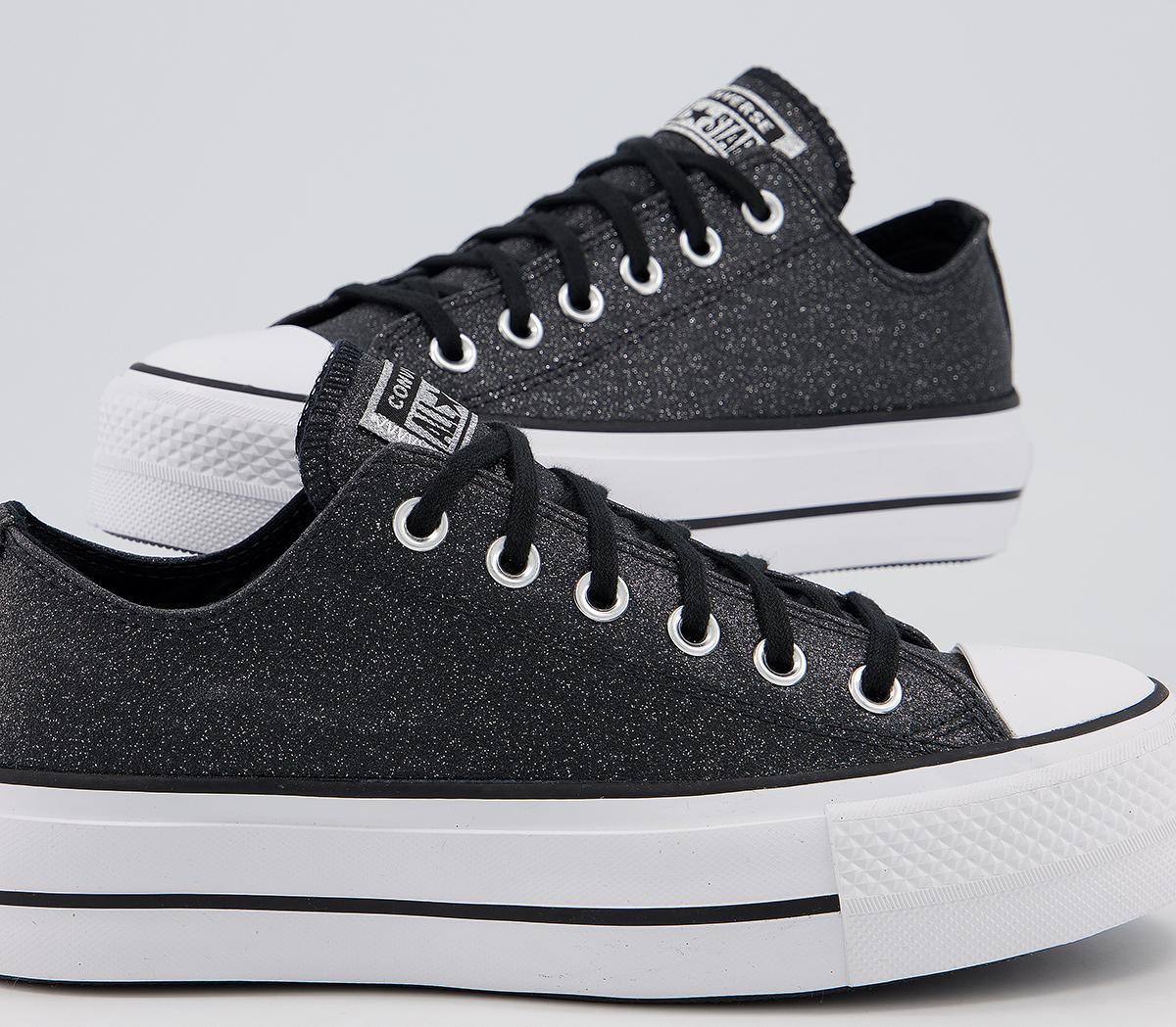 Converse All Star Lift Low Trainers Ash Stone Black White - Women's ...