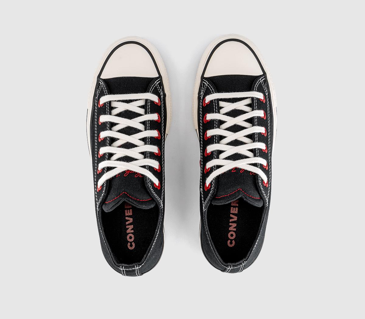 ConverseAll Star Lift Low TrainersHeart Black Egret