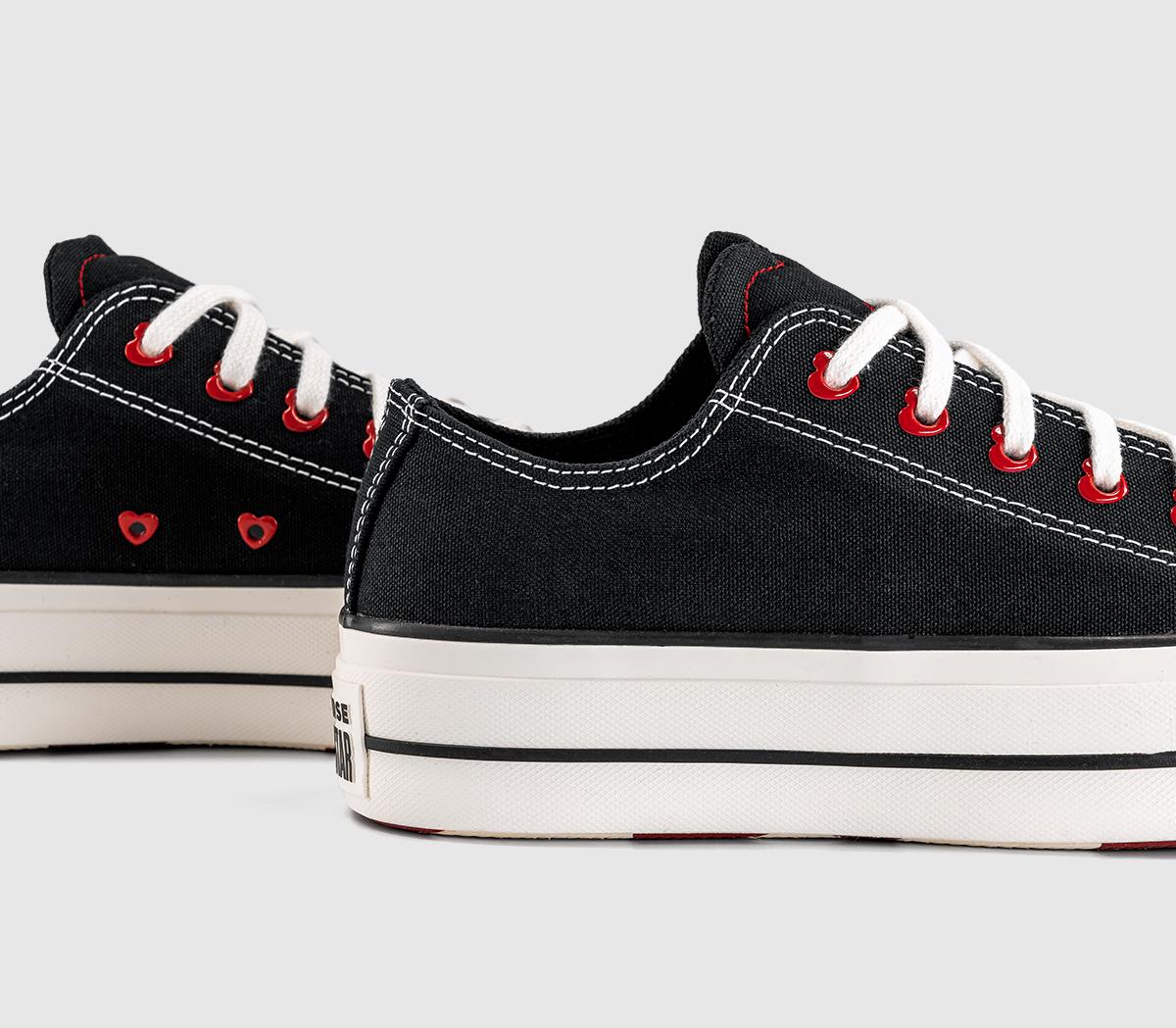 ConverseAll Star Lift Low TrainersHeart Black Egret