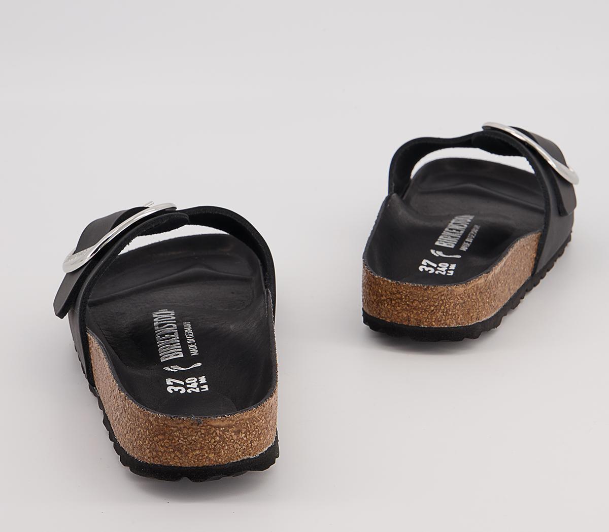 BIRKENSTOCKMadrid Big Buckle SandalsBlack Waxy Leather