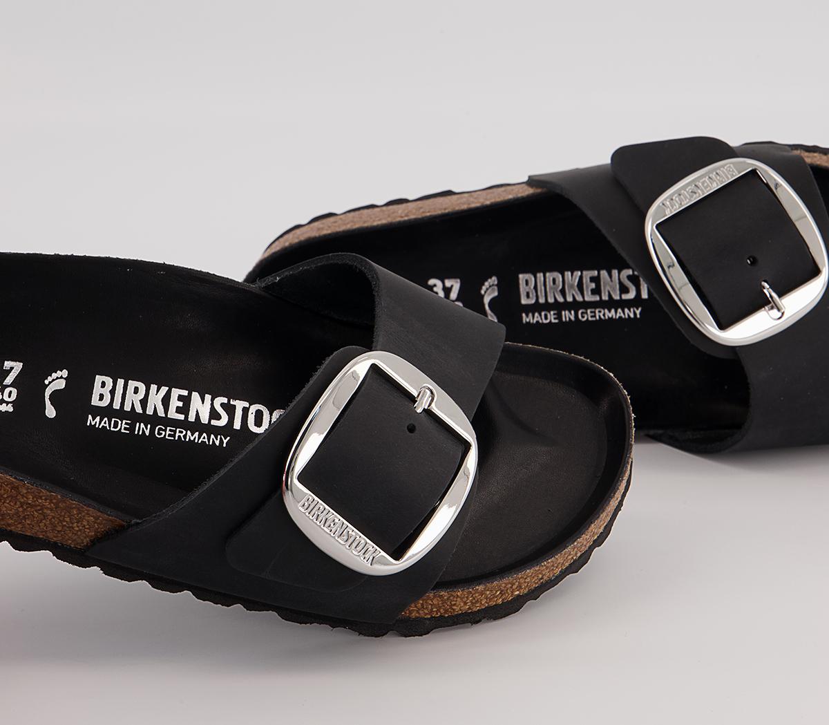 BIRKENSTOCKMadrid Big Buckle SandalsBlack Waxy Leather