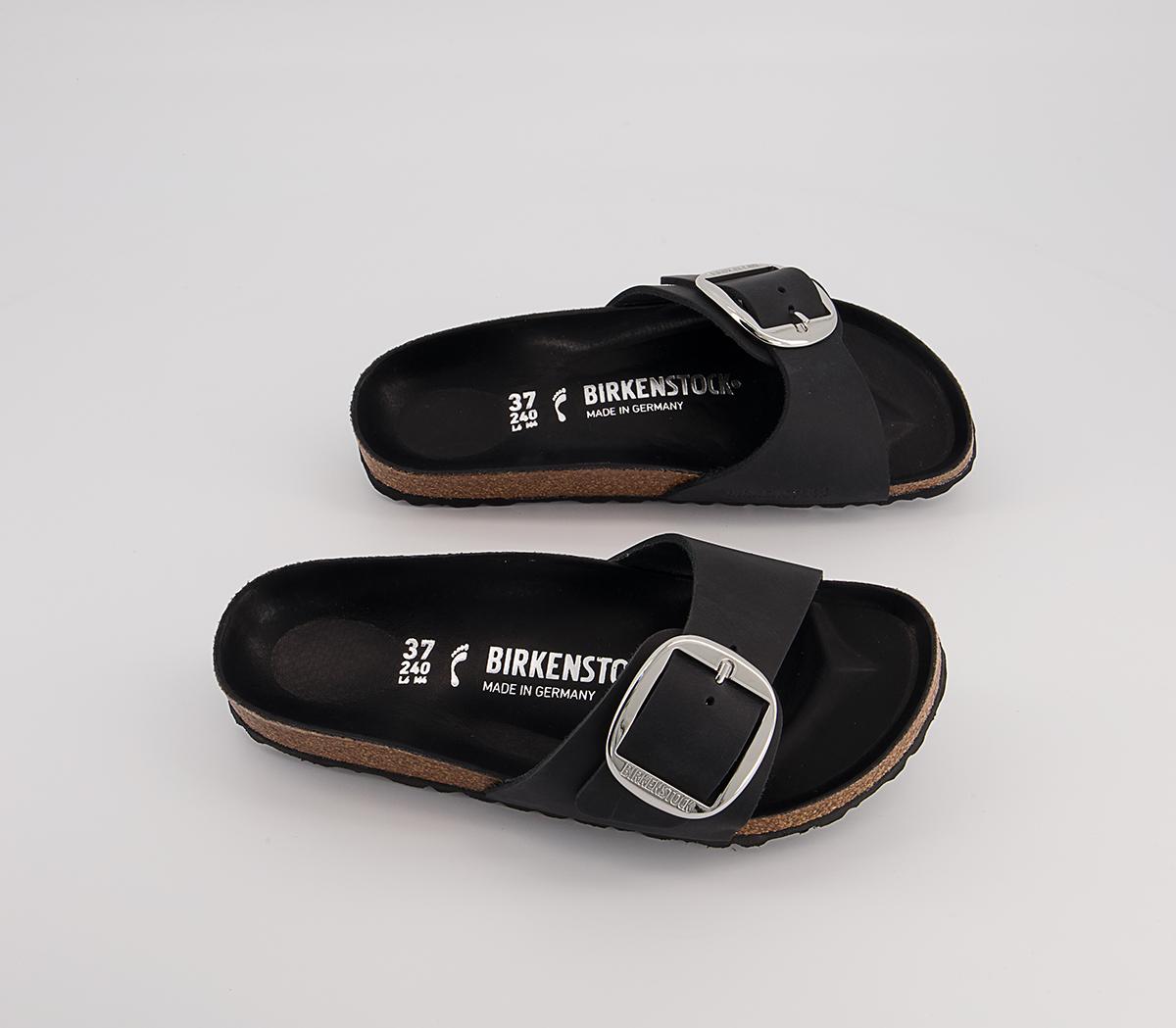 BIRKENSTOCKMadrid Big Buckle SandalsBlack Waxy Leather
