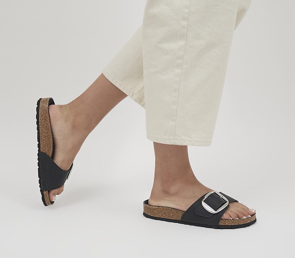 BIRKENSTOCKMadrid Big Buckle SandalsBlack Waxy Leather