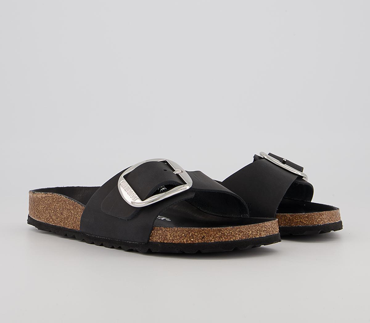 BIRKENSTOCKMadrid Big Buckle SandalsBlack Waxy Leather