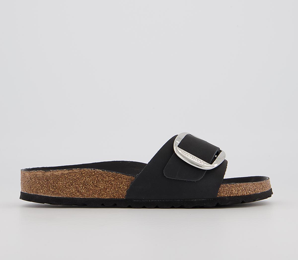 BIRKENSTOCKMadrid Big Buckle SandalsBlack Waxy Leather