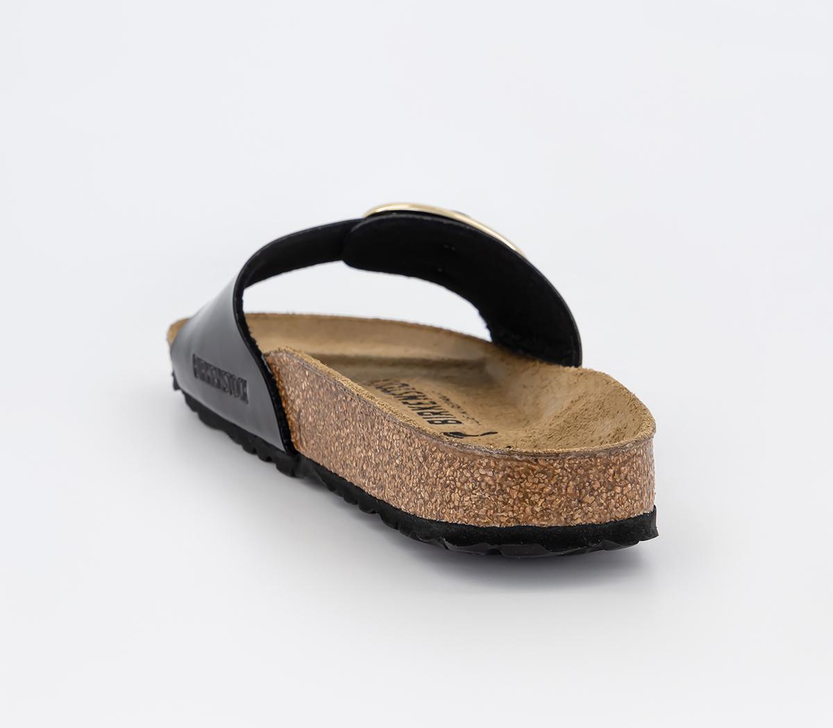 BIRKENSTOCK Madrid Big Buckle Sandals Patent Black - Women's