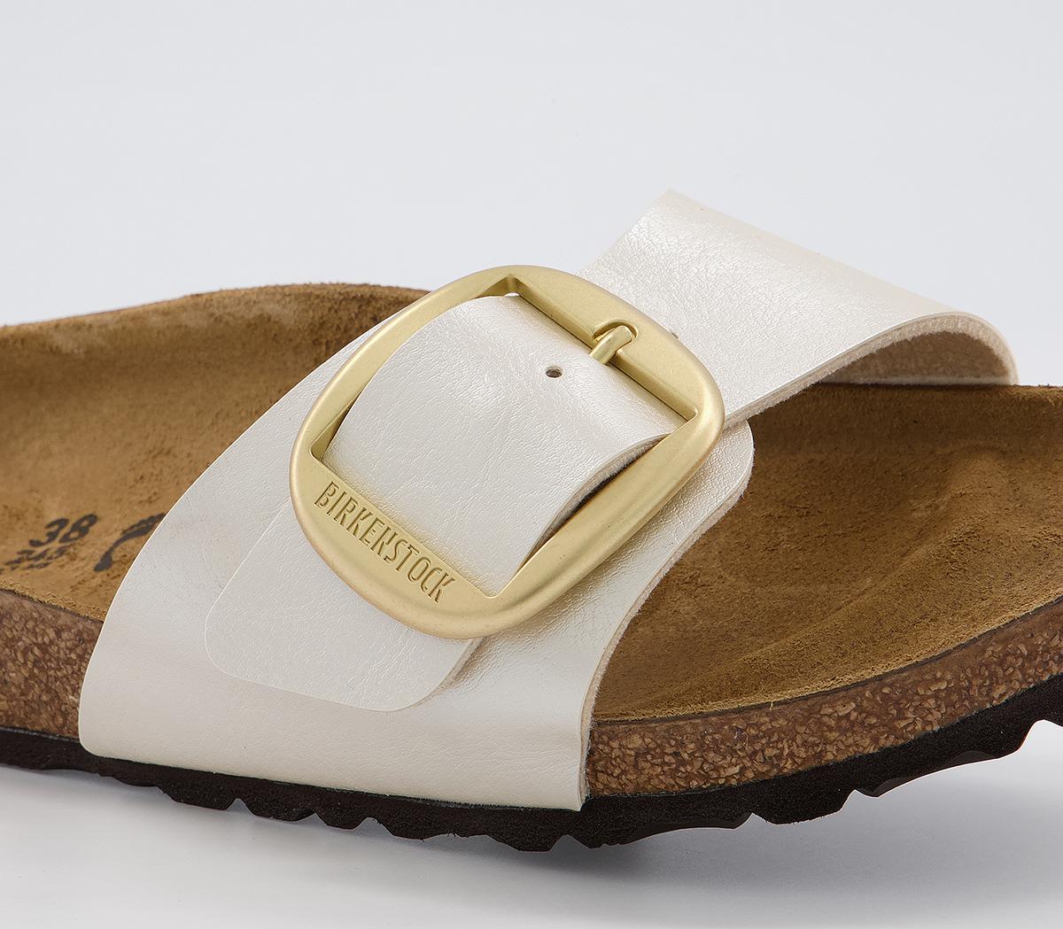 big buckle birkenstock white