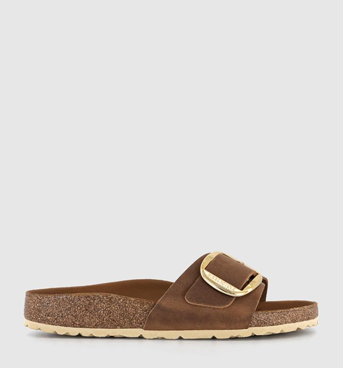 BIRKENSTOCK Madrid Big Buckle Sandals Cognac