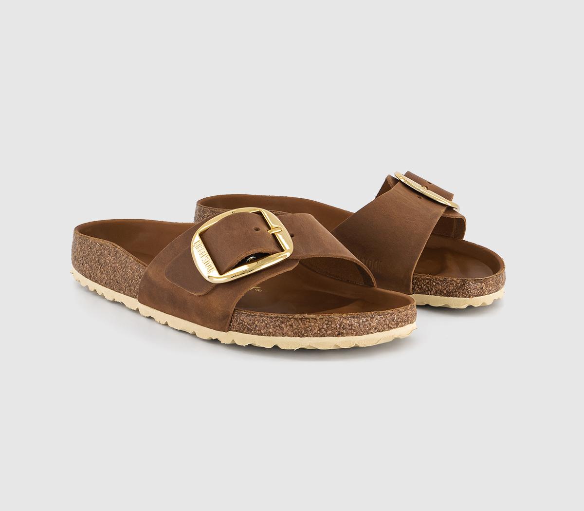 BIRKENSTOCK Madrid Big Buckle Sandals Cognac - Women’s Sandals